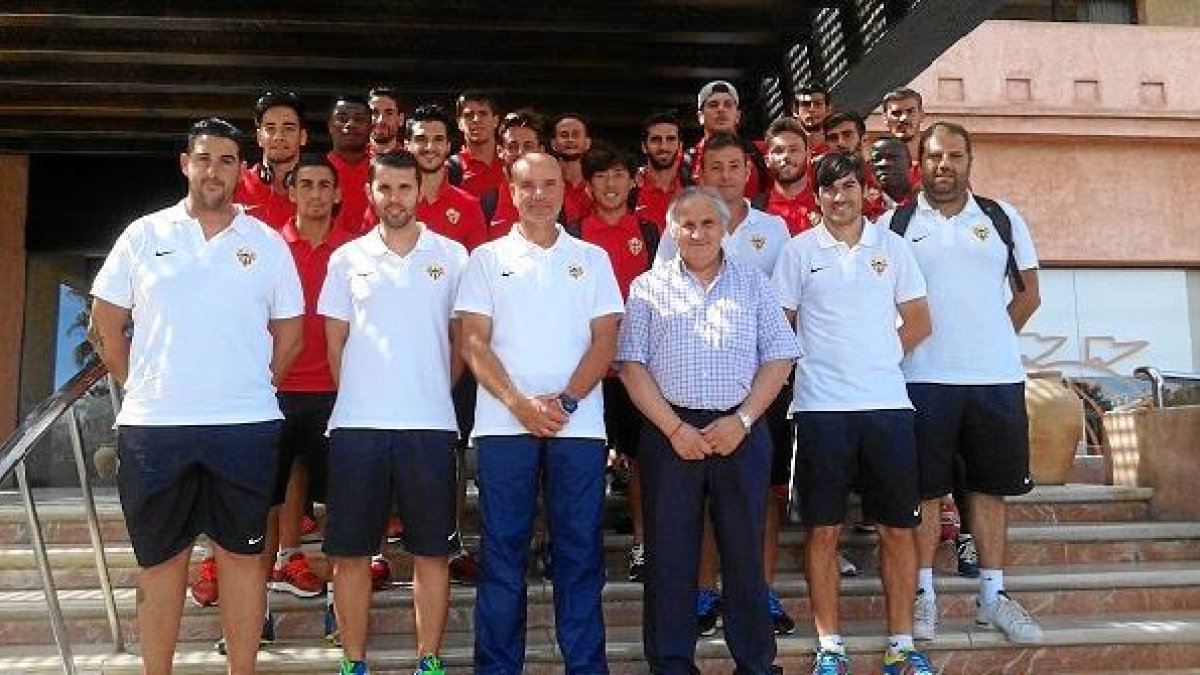 El presidente con el filial en Lepe.