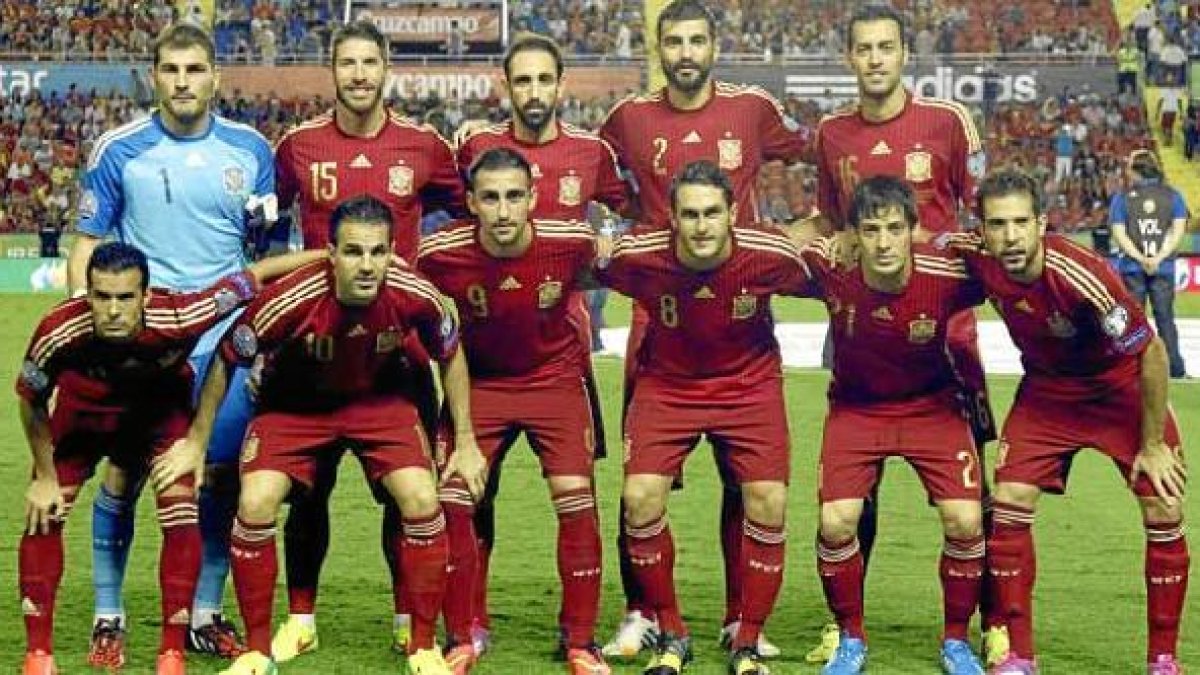 El once de España.
