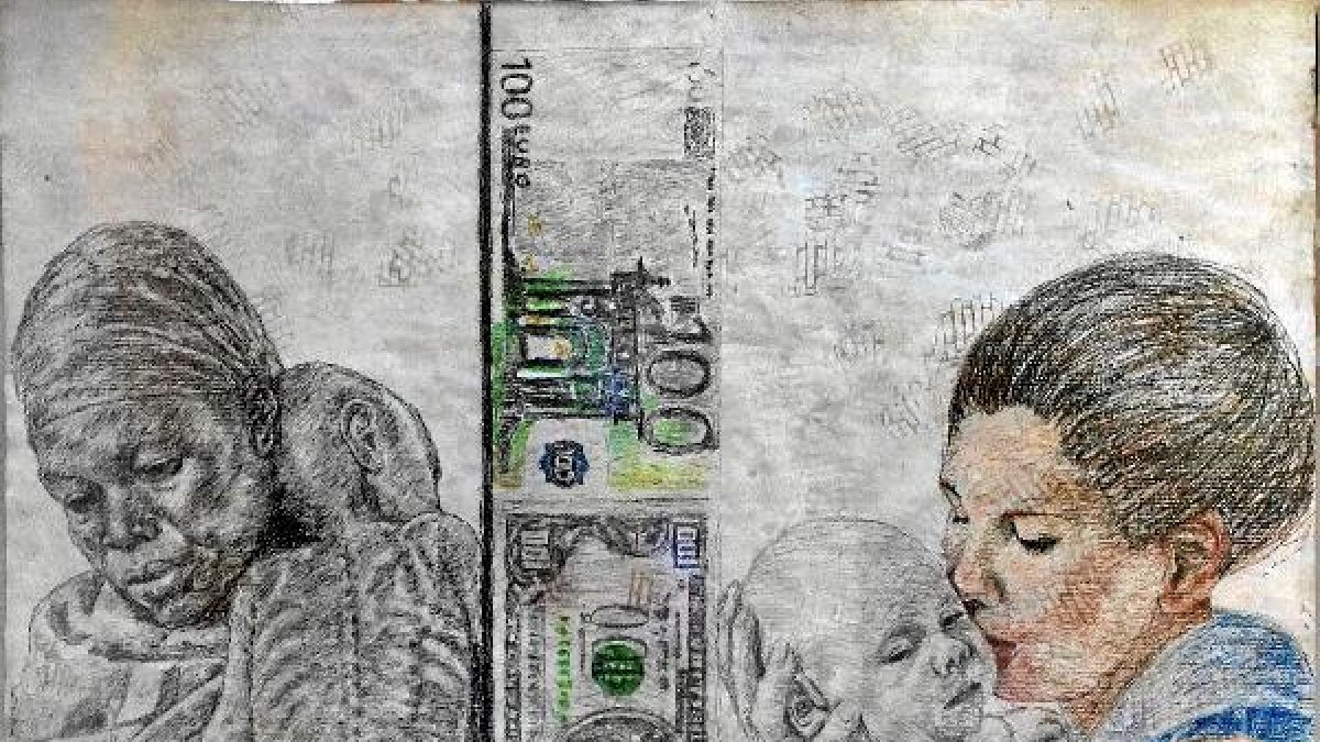 Obra de José Andrés Díez Nané que forma parte de su serie sobre el hambre.