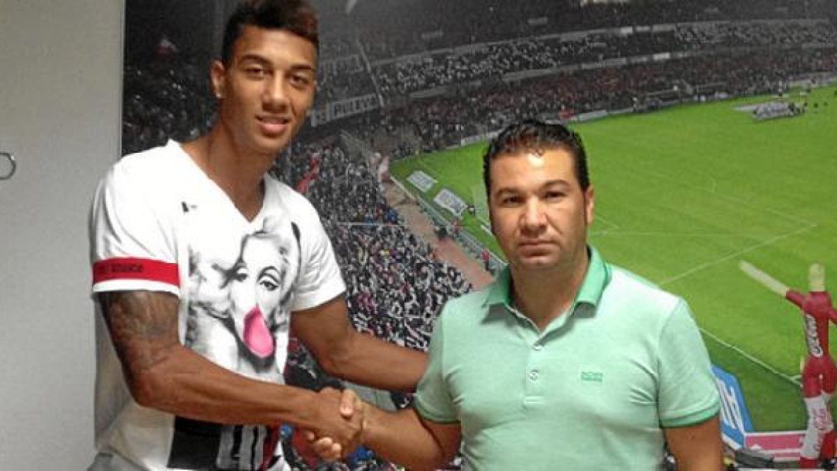 Eddy con Cordero, director deportivo del Granada.