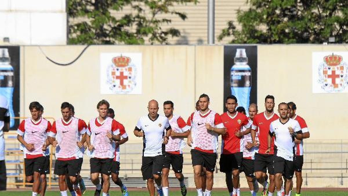 Un entrenamiento del Almería.