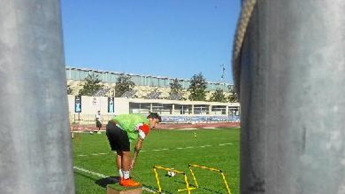 Ximo Navarro en el campo Anexo.