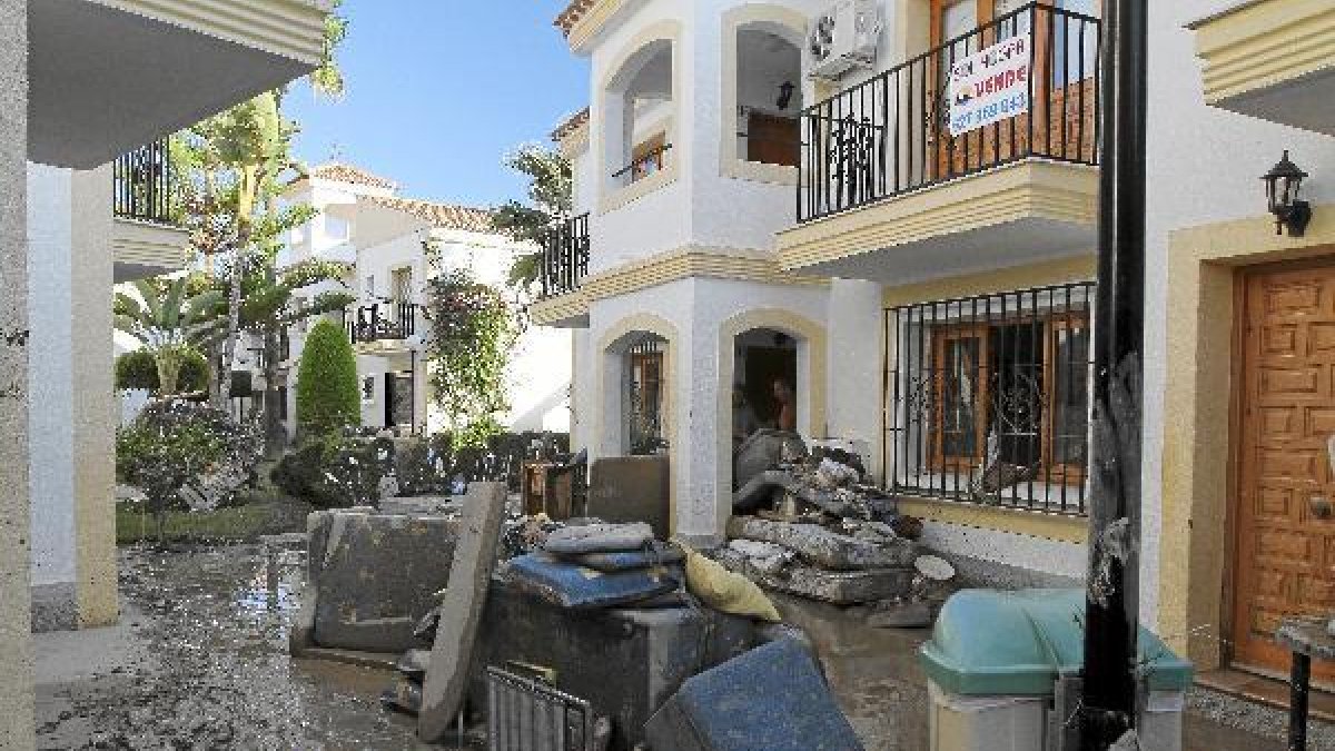 Imagen de Puerto Rey, en Vera, una de las zonas con más viviendas y locales afectados por la riada.