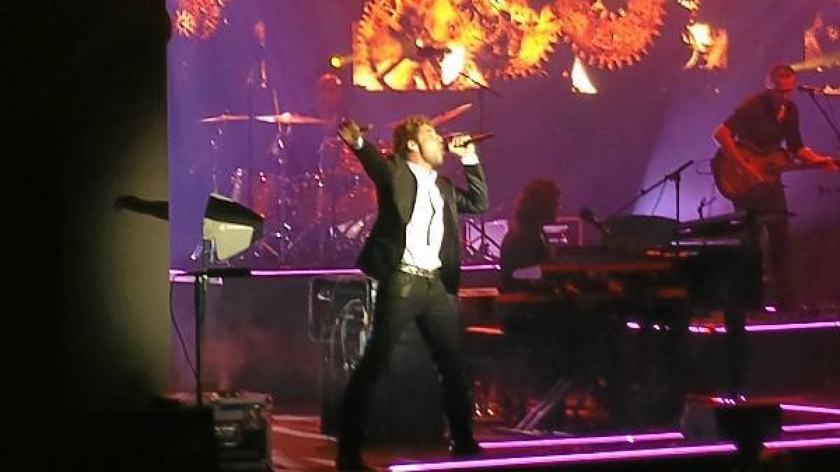 David Bisbal, en su concierto de esta noche.