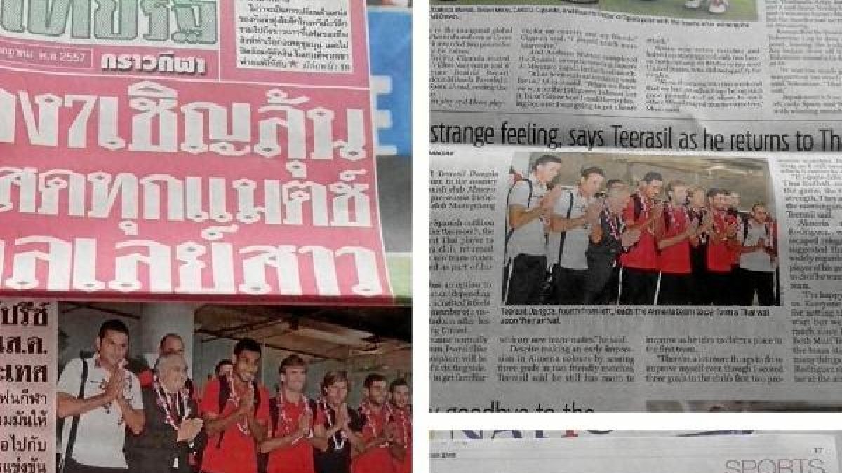 Prensa de Bangkok de este martes.