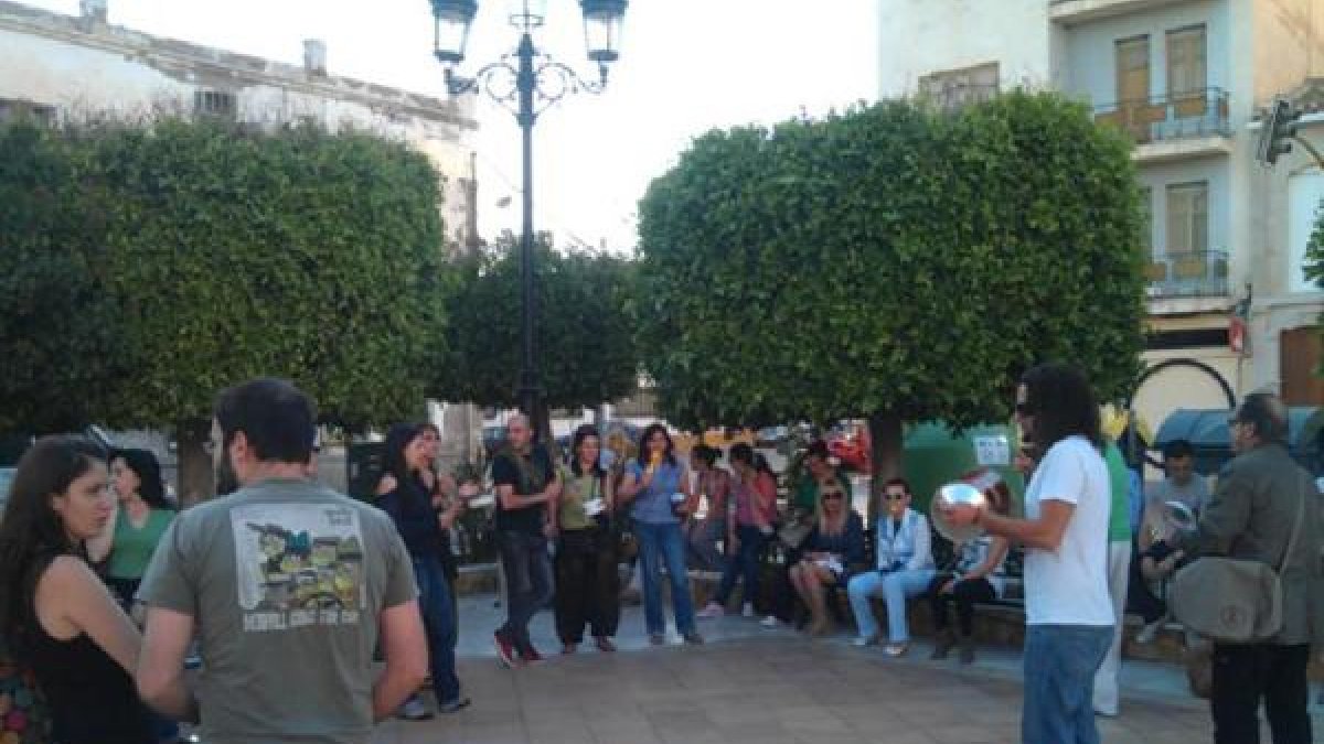 Acto celebrado años atrás pidiendo agua potable.e;clip:rect(469