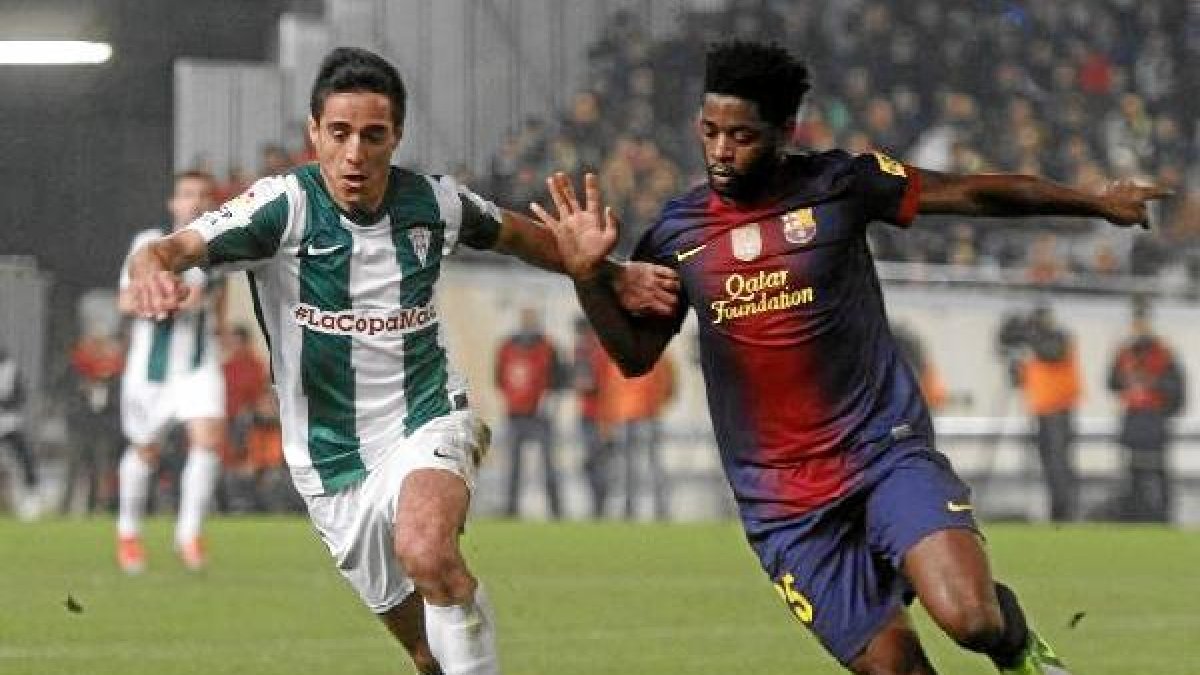 Pedro en un partido de Copa del Rey frente al Barça.e;clip:rect