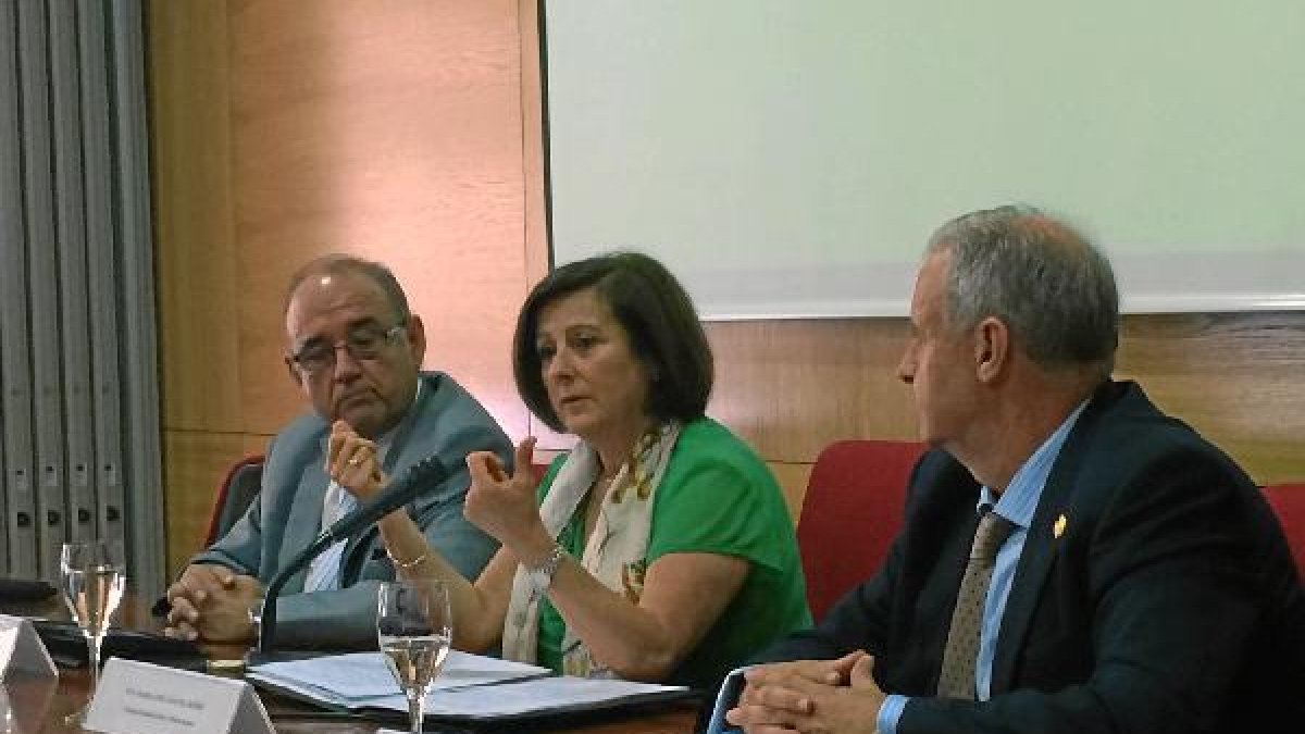 A la derecha, Francisco Martínez Amo, presidente de los médicos, ayer en Córdoba.tyle>.apq