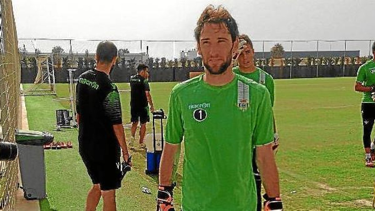 Dani Giménez tras la sesión de entrenamiento.x,