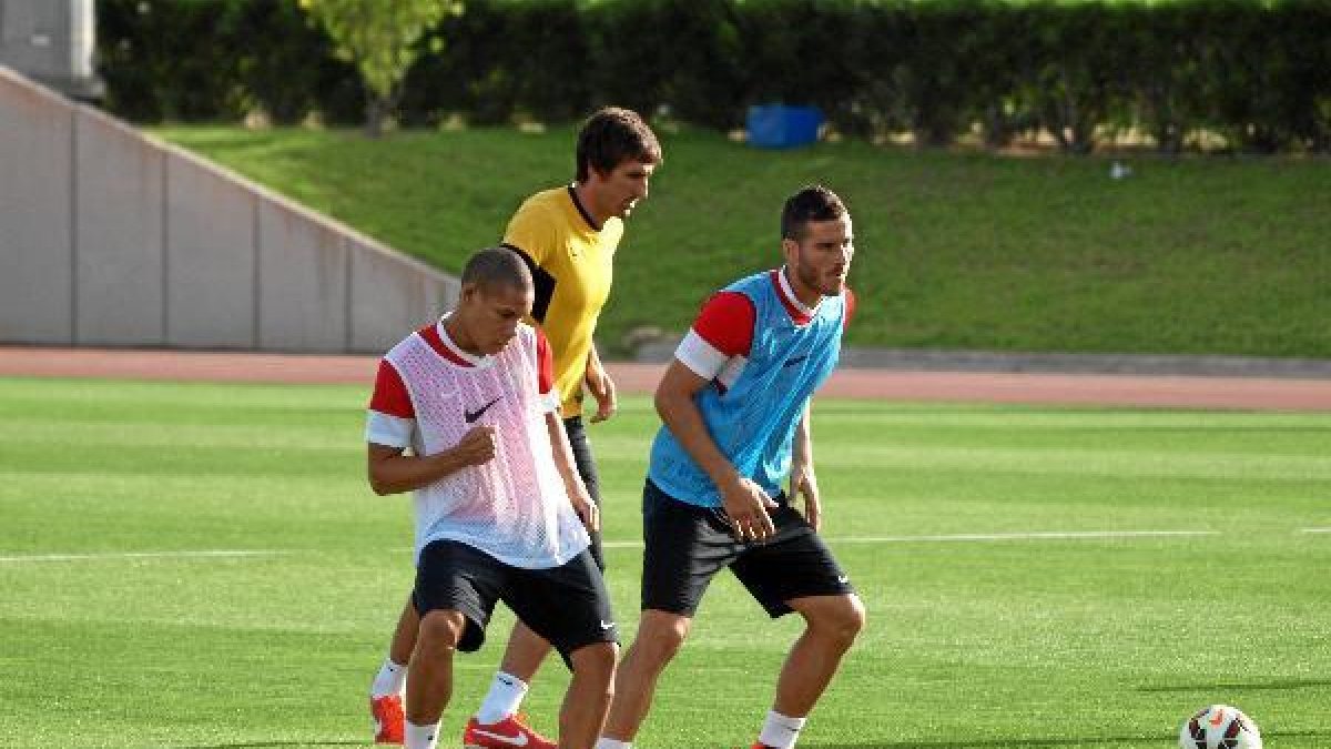 Wellington durante el calentamiento.o