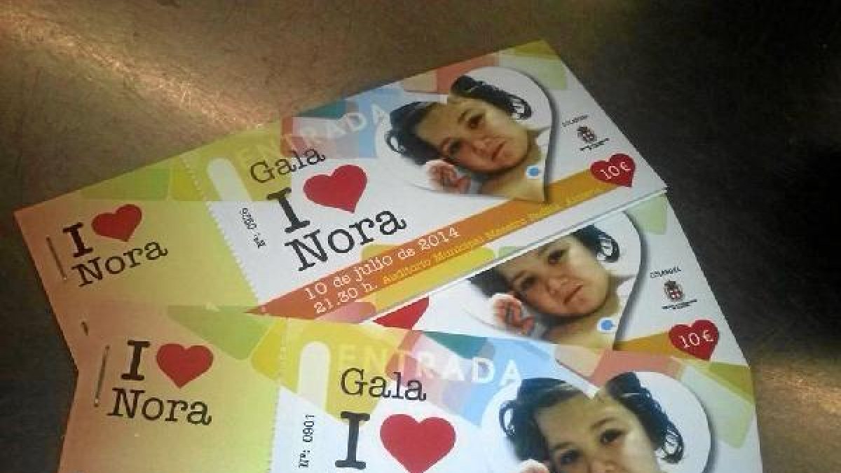 Detalle de las entradas que se han impreso para la gala solidaria de mañana jueves.tyle>.a