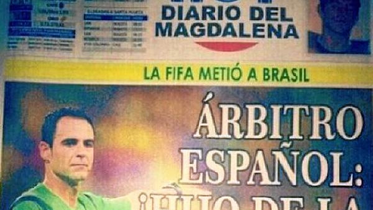 La prensa en Colombia apunta al colegiado madrileño.e;clip:rect