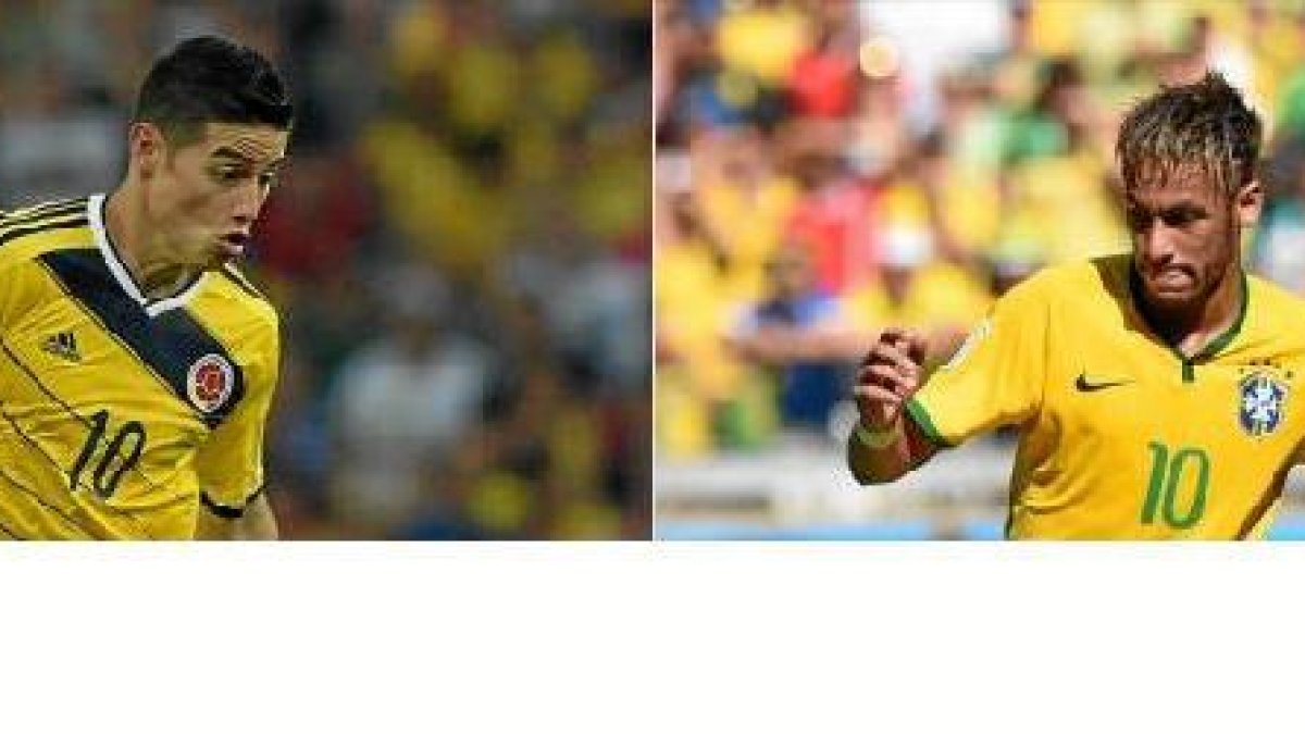 Las sensaciones del Mundial frente a frente James y Neymar.e;cl