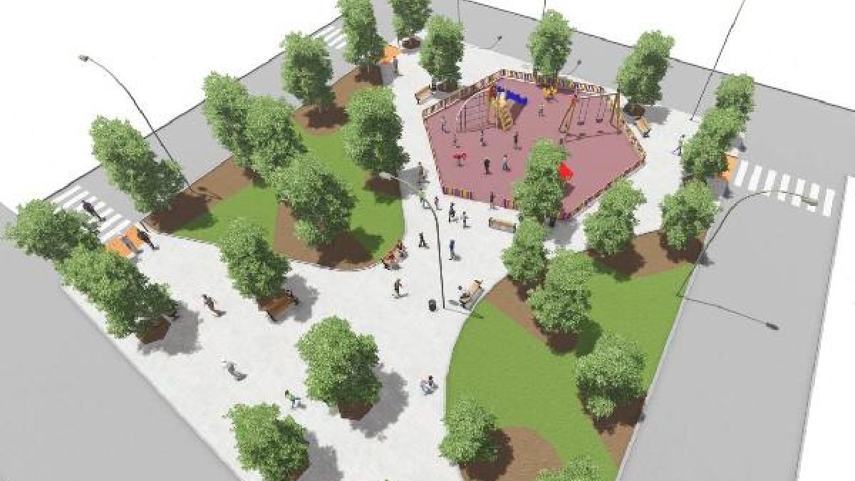Imagen de la futura plaza de Los Limoneros, en La Ponderosa.e;c