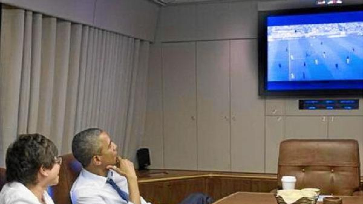 Barack Obama viendo el partido.o,469p