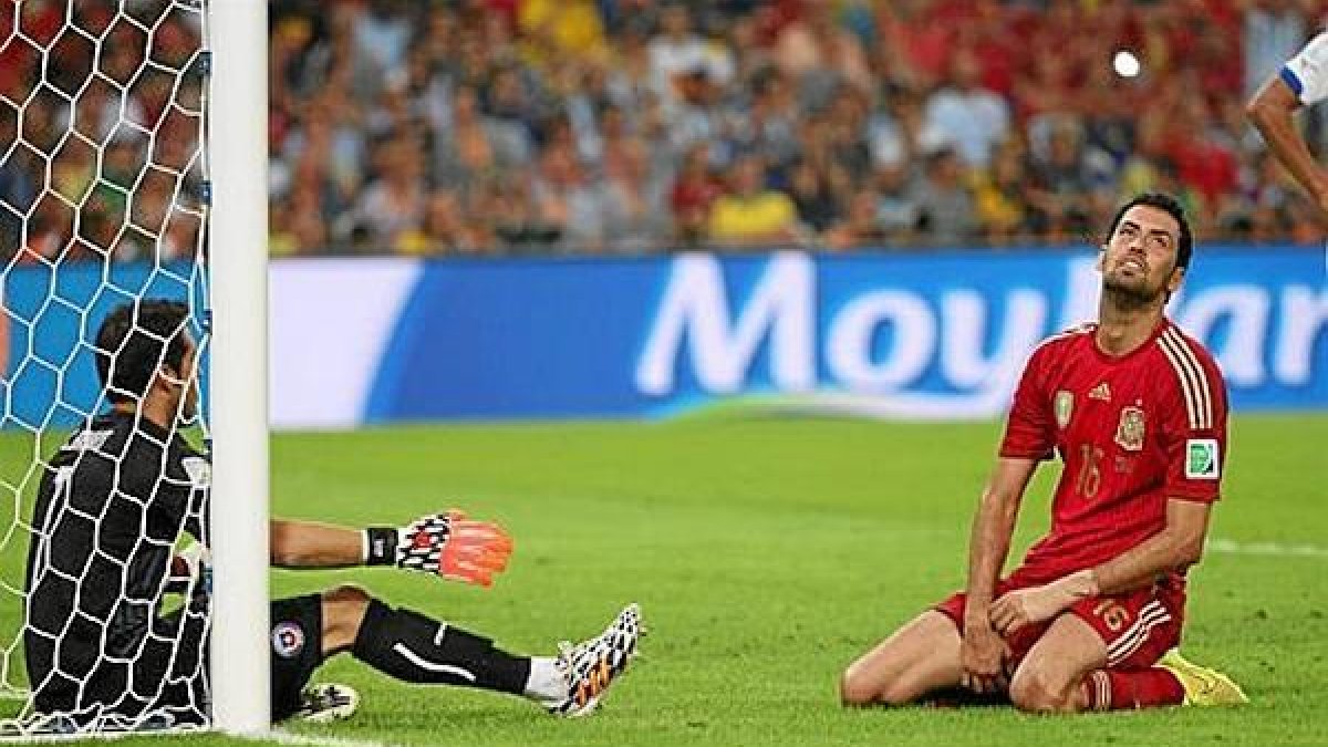 Sergio Busquets, en el partido ante Chile.x,aut