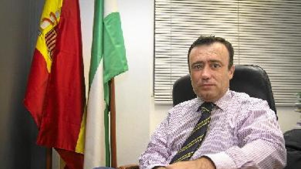 El magistrado Juan Antonio Lozano en la Ciudad de la Justicia de Almeríae