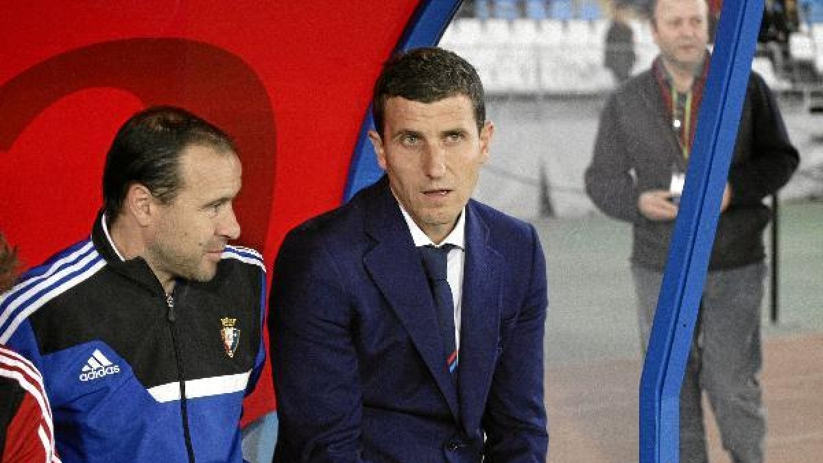 Javi Gracia en su última visita al Mediterráneo con el Osasuna.