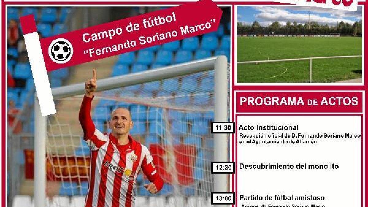 Cartel del reconocimiento a Soriano.o