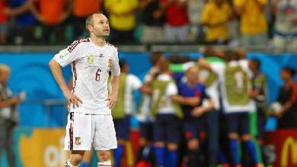 Andrés Iniesta estaba muy tocado.o,46
