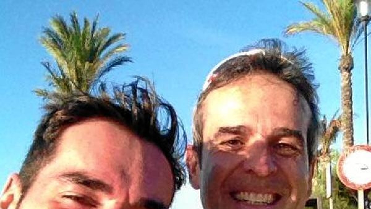 Antonio Ríos y Ángel Trujillo, en el Paseo Marítimo.e;clip:rect