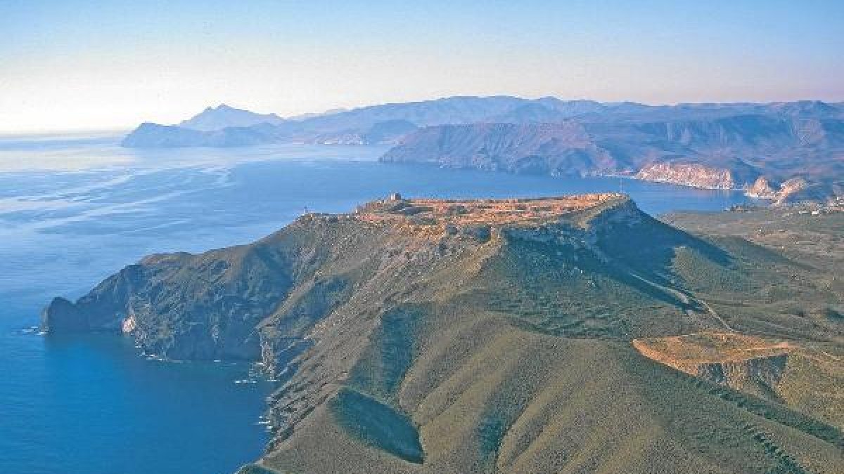 Vista aérea del Parque Natural de Cabo de Gata.