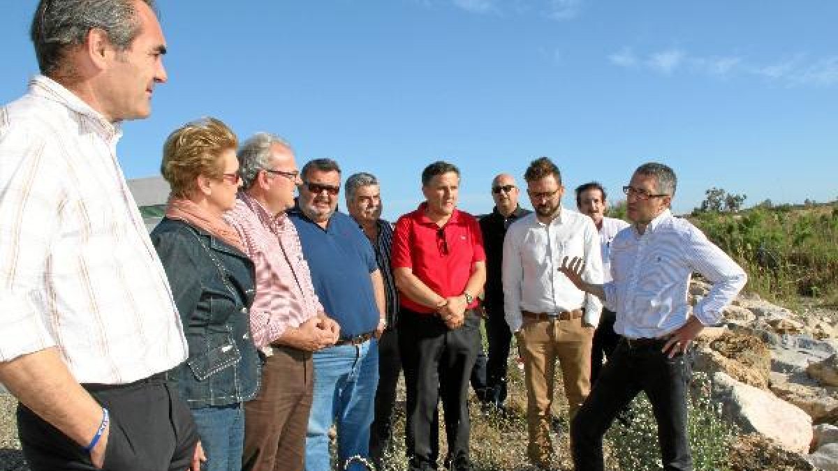 Hugo Morán, en su visita a la Balsa del Sapo.x,