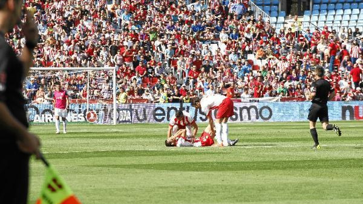 Fran Vélez, en el momento de la lesión.x,auto,a
