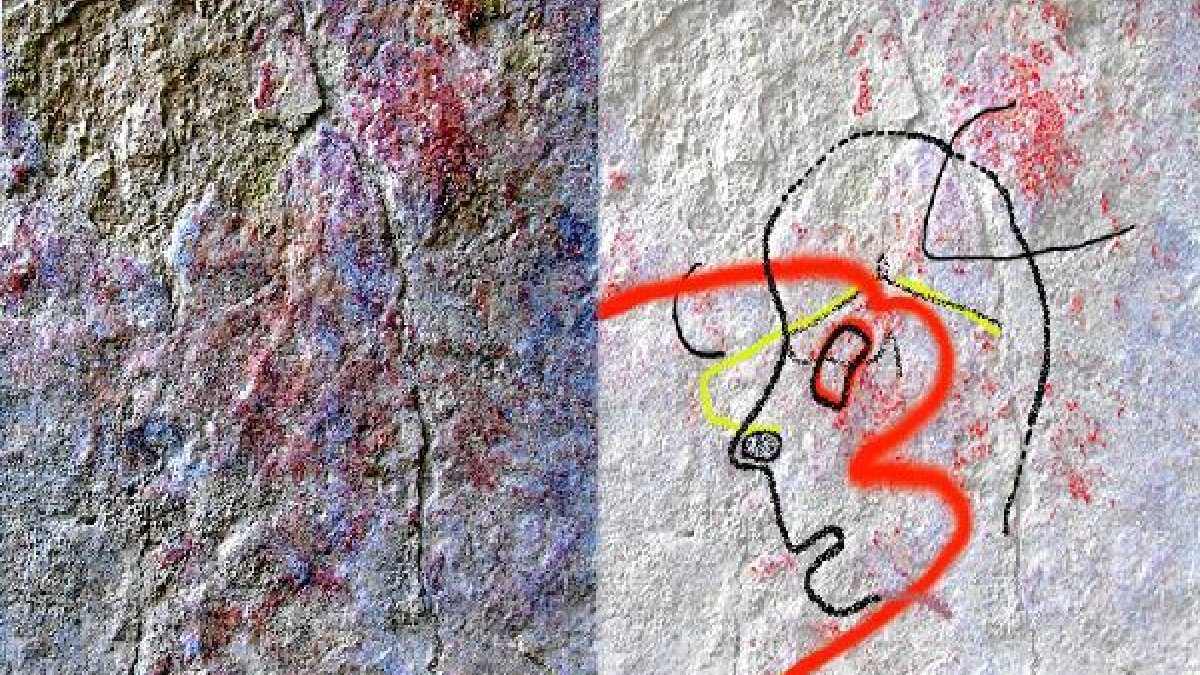 El retrato hallado en la cueva de Ambrosio. x,a