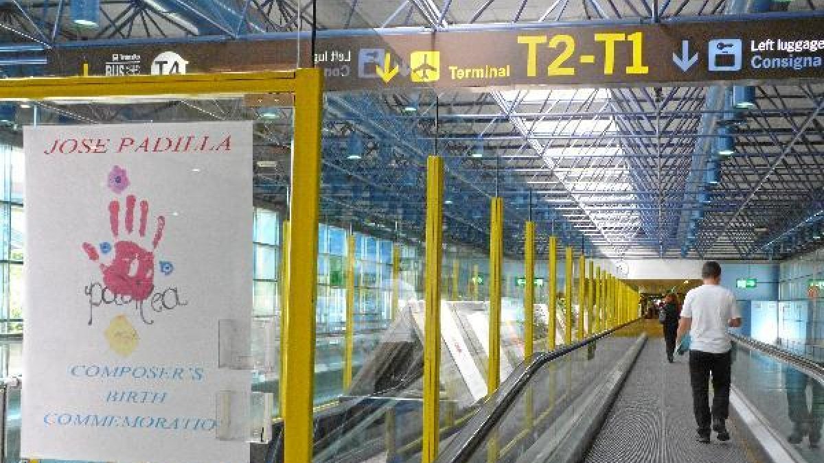 Vista de la exposición en Barajas dedicada a Padilla.e;clip:rec