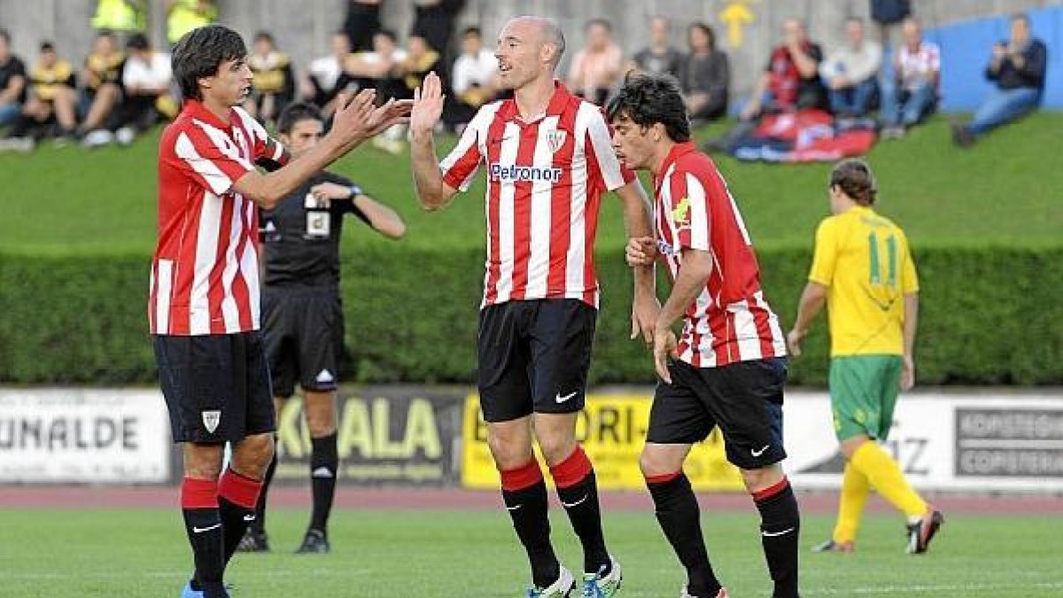 Los jugadores del Athletic en un partido amistoso.e;clip:rect(4