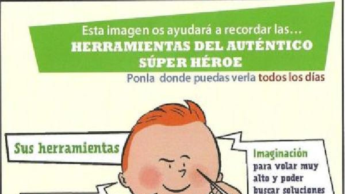 Super Pepo, personaje de cómic de la exposición de Manos Unidas