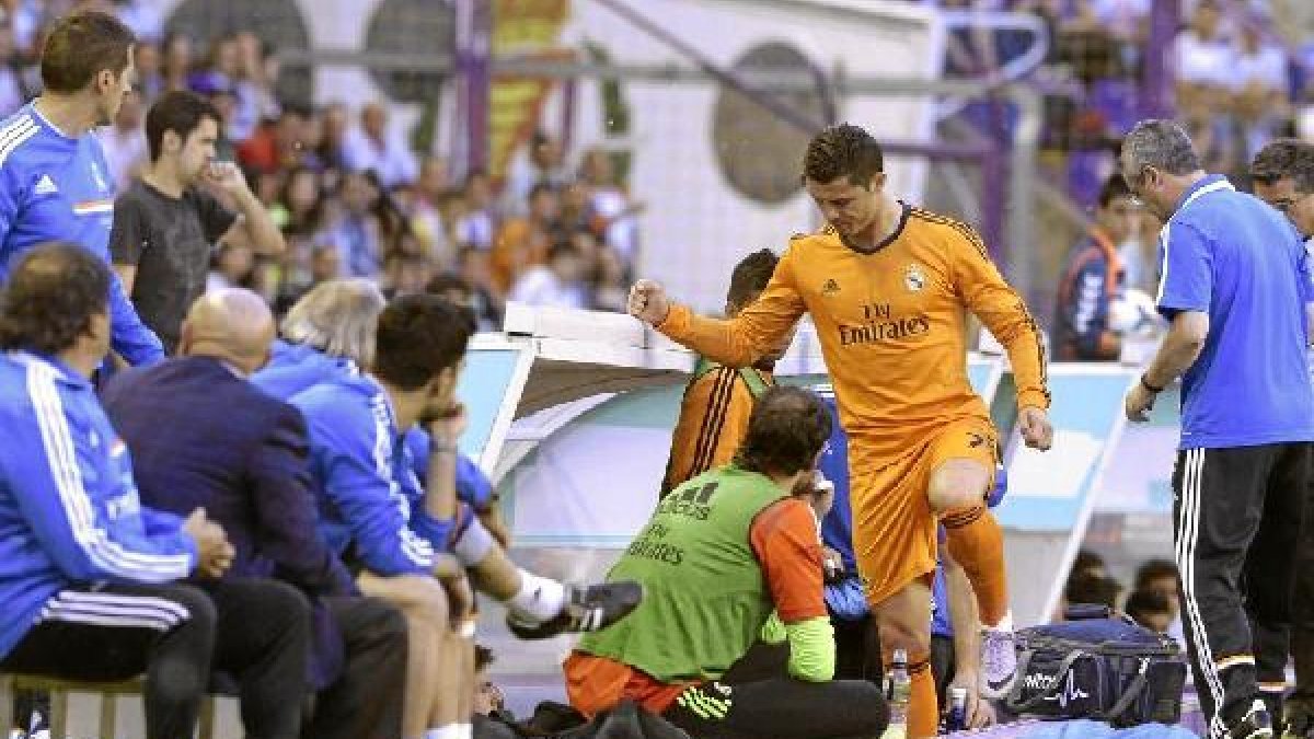 Cristiano Ronaldo fue uno de los lesionados en Valladolid.e;cli