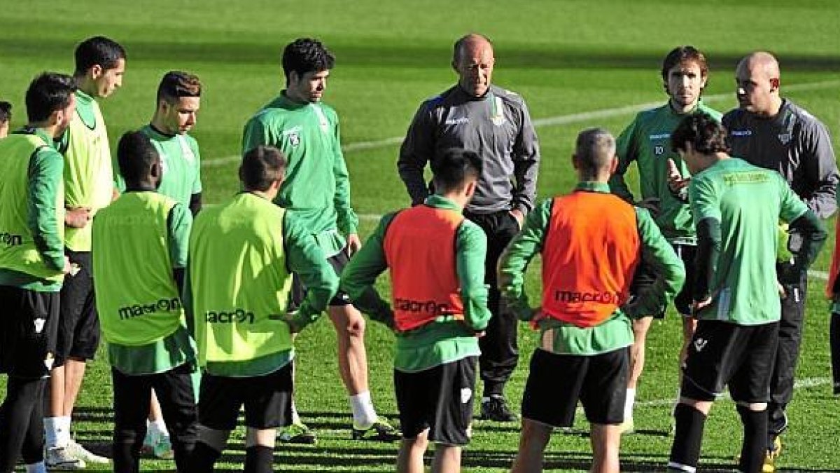 Gaby Calderón en su primera jornada como entrenador del Real Betis.tyle>.apqj{position:abs