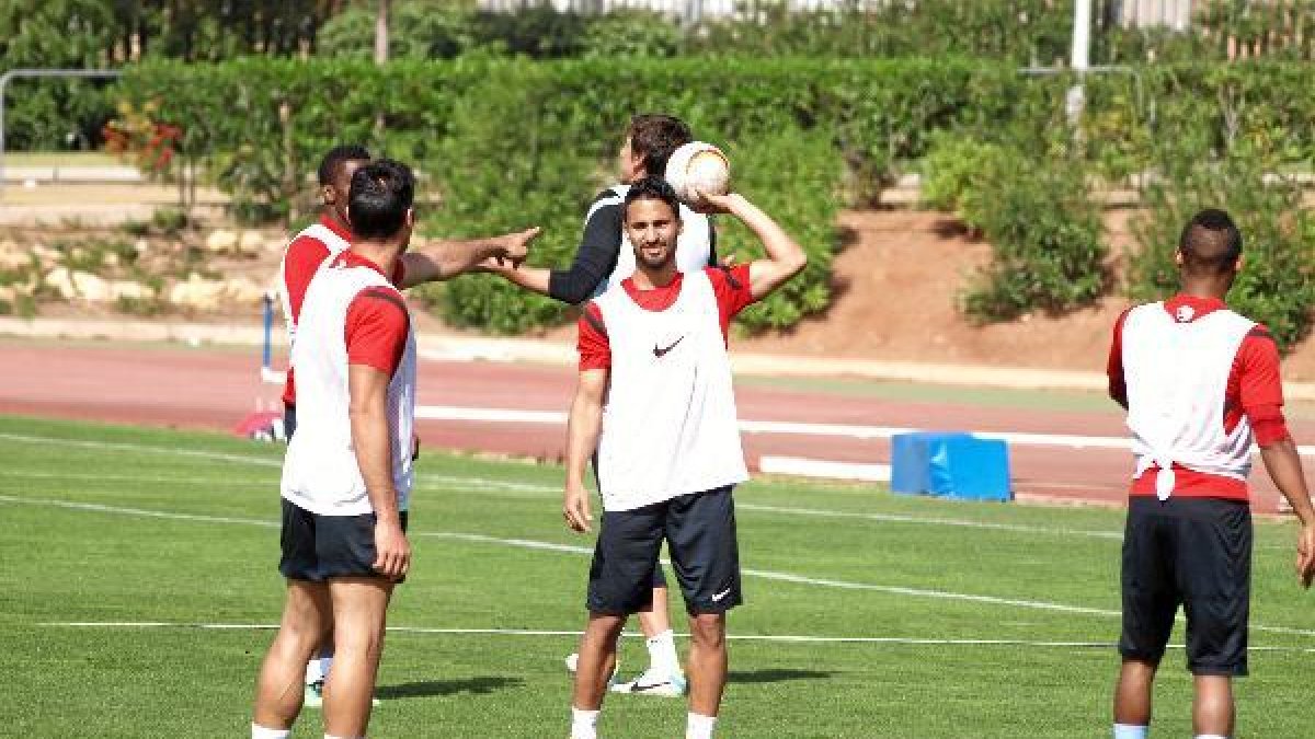 Hélder Barbosa en el entreno de este jueves.x,a