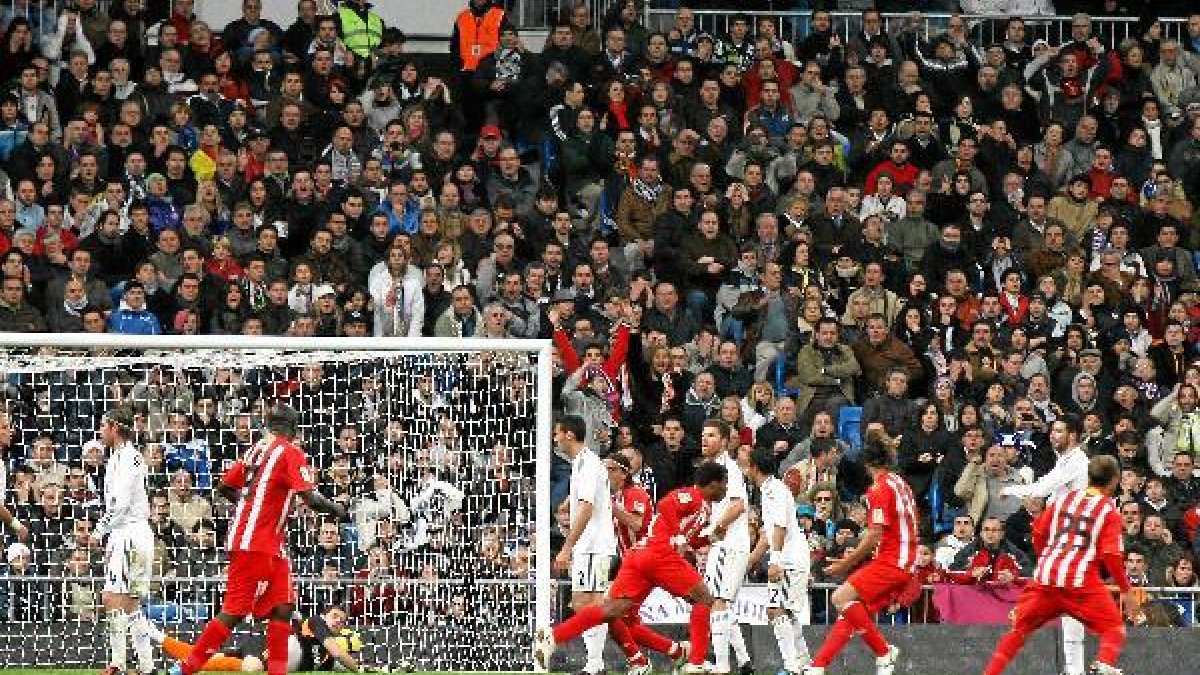 Kalu Uche, celebrando un gol en el Santiago Bernabéu.e;clip:rec