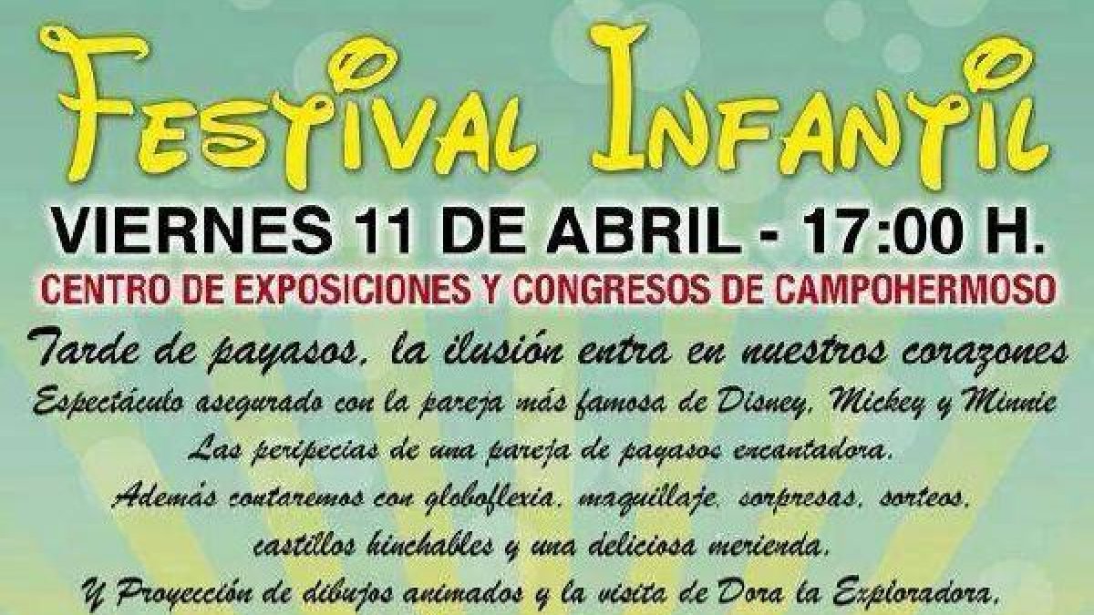 Cartel Festival Infantil en Campohermoso, Nijar
