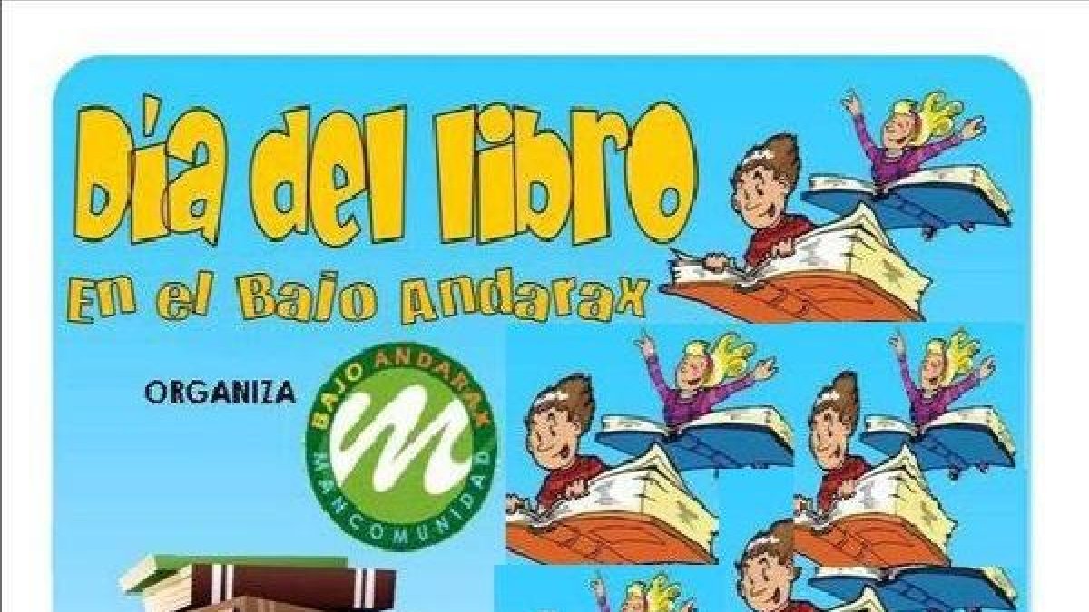 Cartel del Día del Libro en la Comarca del Bajo Andaraxe;clip:r