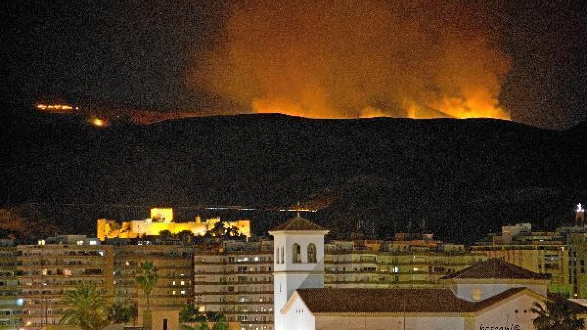 Imagen del incendio desde la capitalo