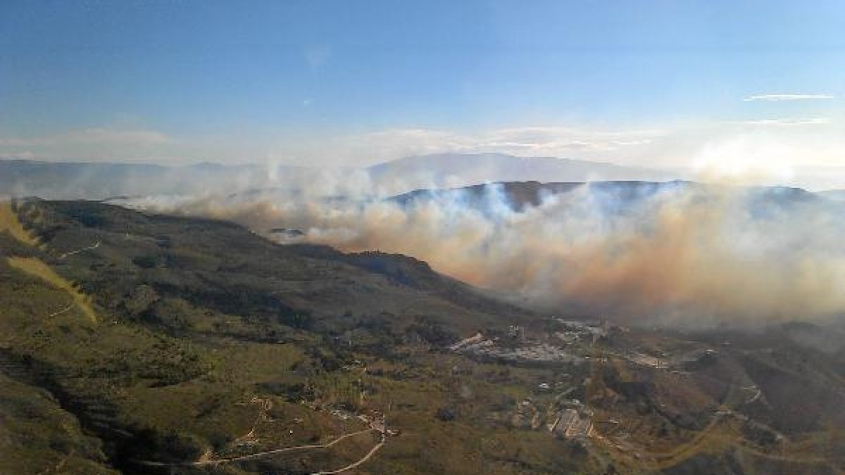 Imagen del área afectada por el incendio.x,auto