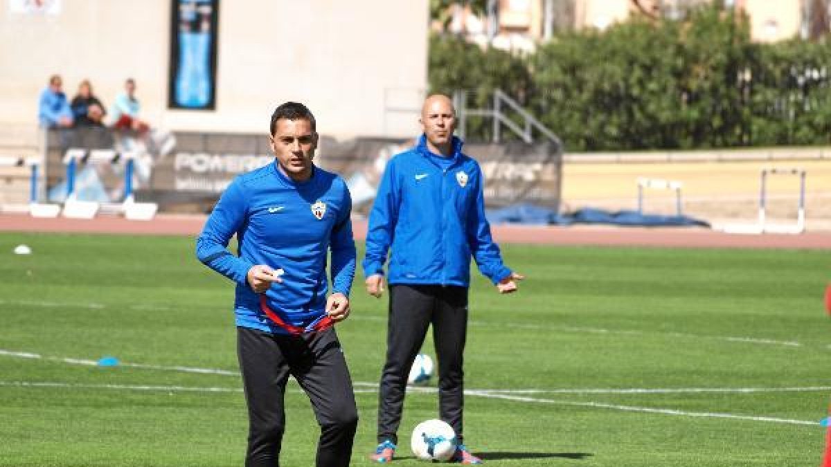 Francisco, en el entreno de este miércoles.x,au