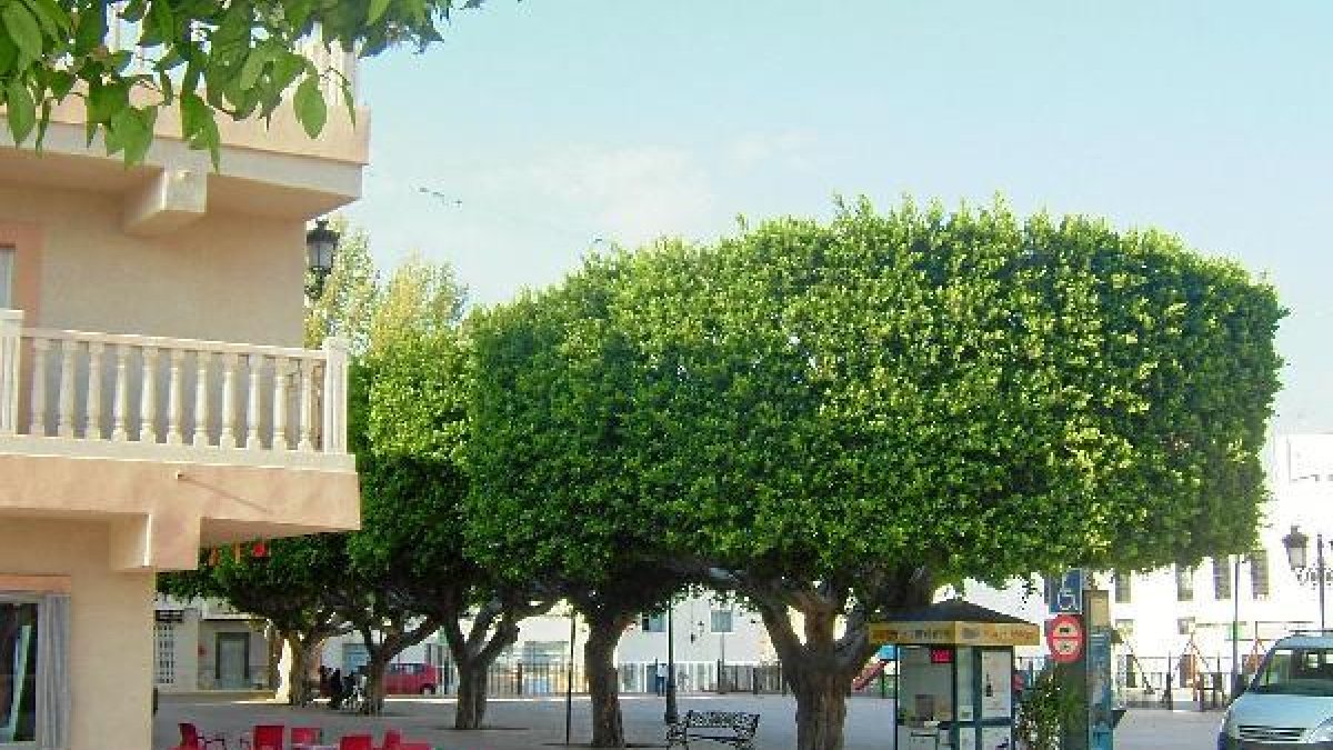 Una de las plazas de Turre, ayer por la tarde.