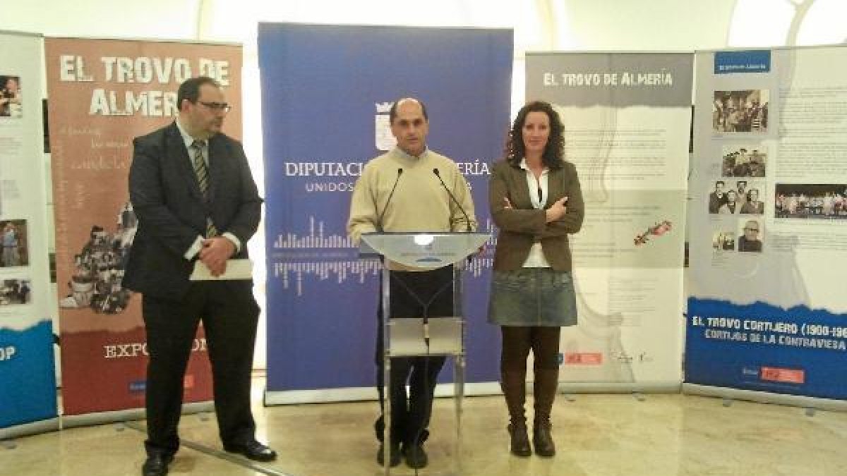 Presentación ayer de la exposición. o
