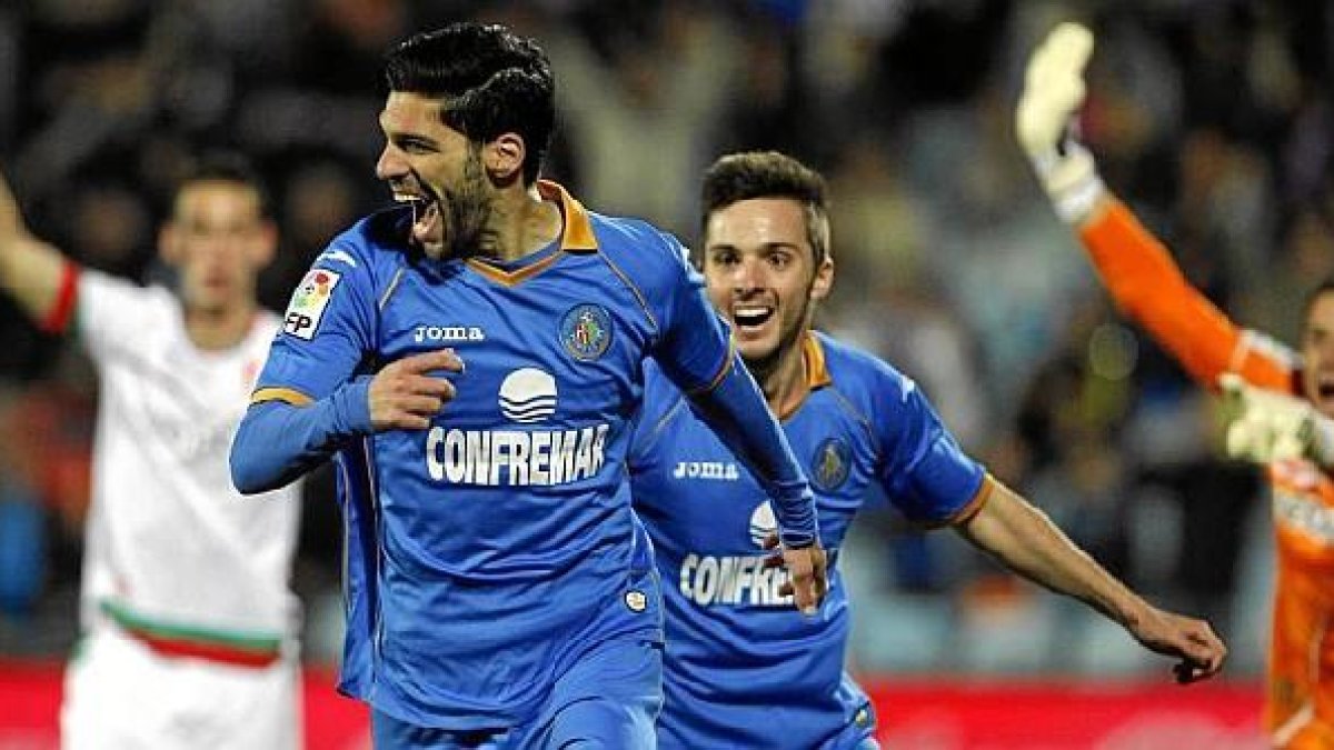 Lafita celebra uno de los goles conseguidos frente al Granada.e