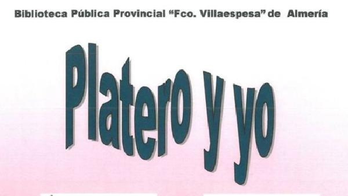 Cartel Concurso Marcapaginas Platero y yo de la Biblioteca Publica Francisco Villaespesaty