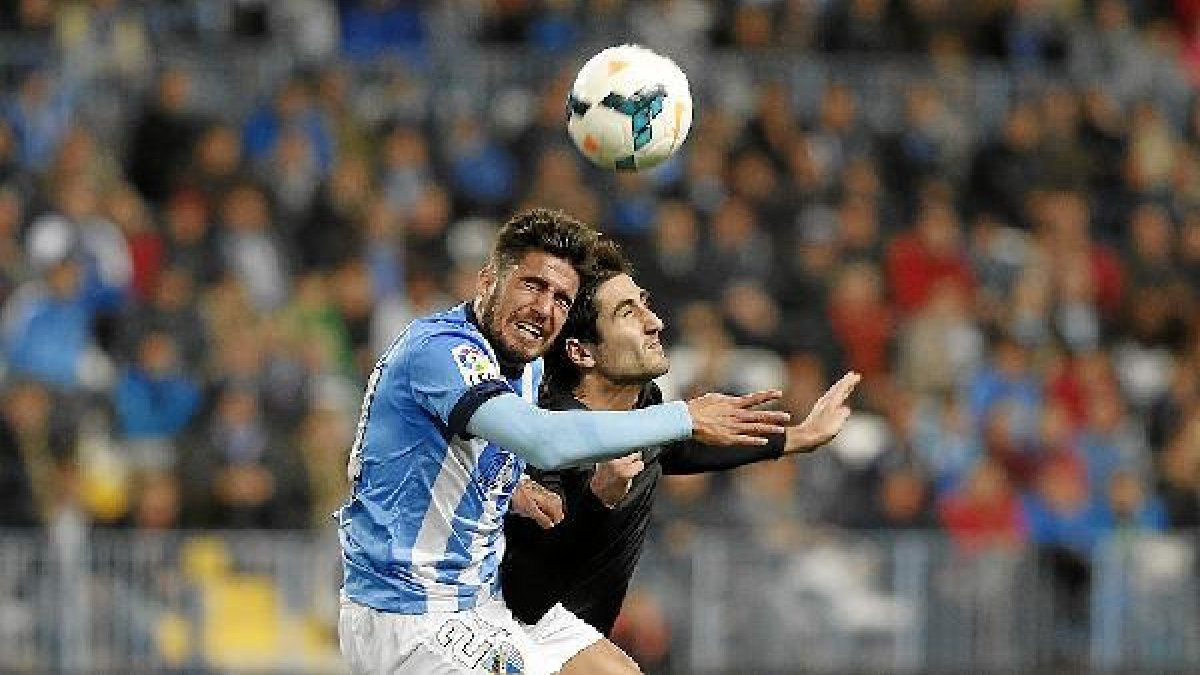 Samu, en el partido Málaga 0-1 Real Sociedad.x,