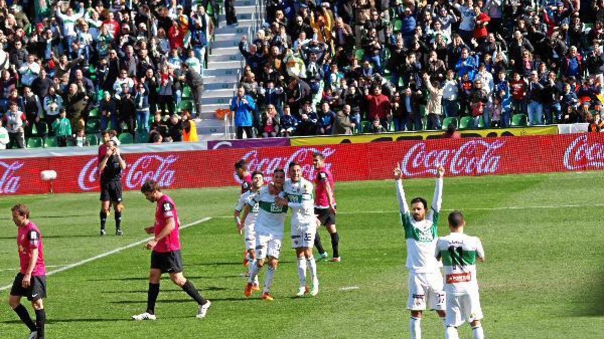 La imagen del partido tras el gol del Elchex,au