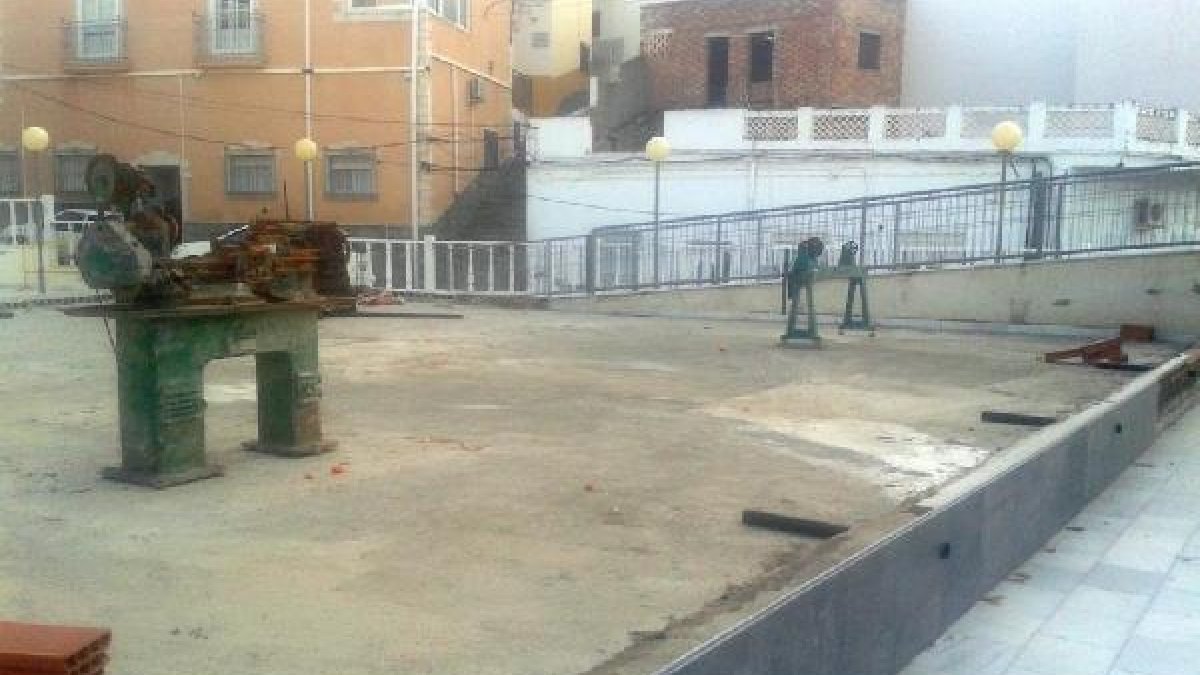 Espacio en el que se está finalizando la construcción del centro de intepretación.tyle>.ap