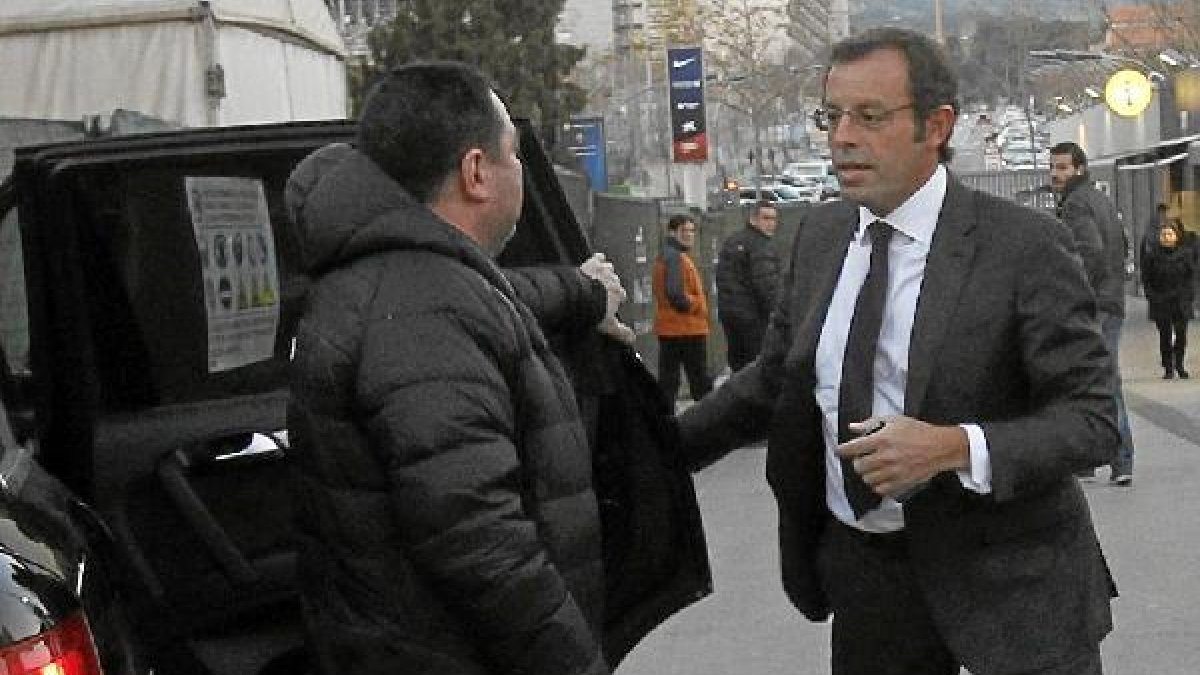 Rosell, antes de llegar a la sala de prensa.x,a