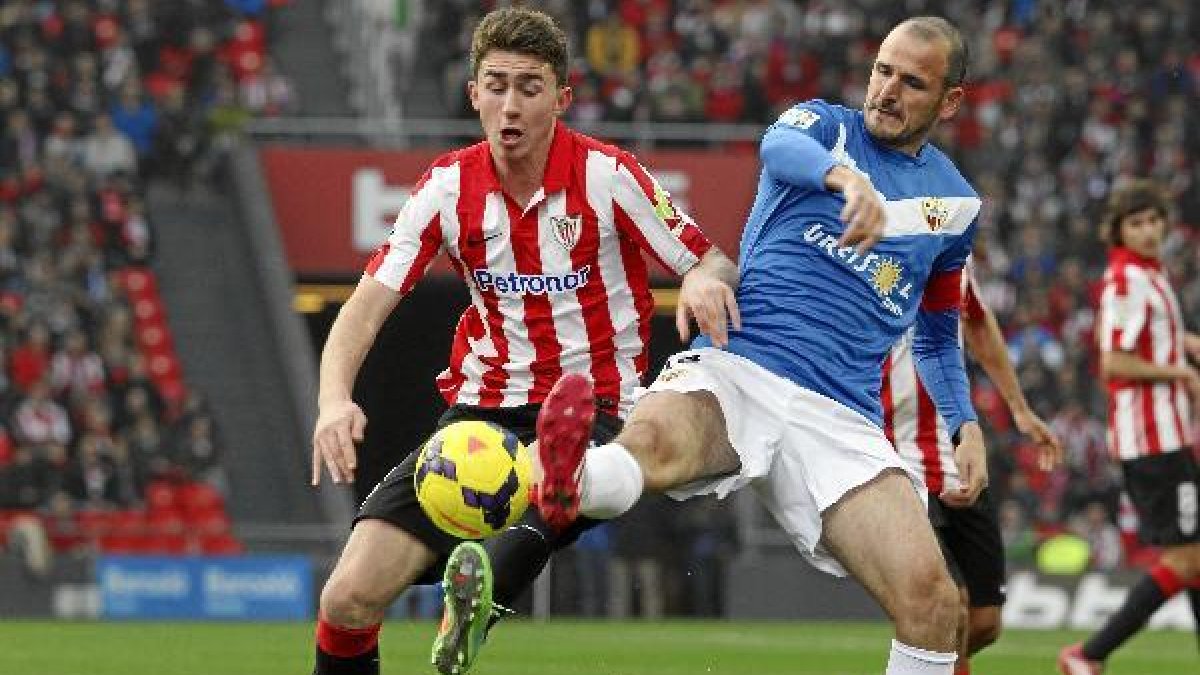 Soriano en una jugada en el nuevo San Mamésx,au